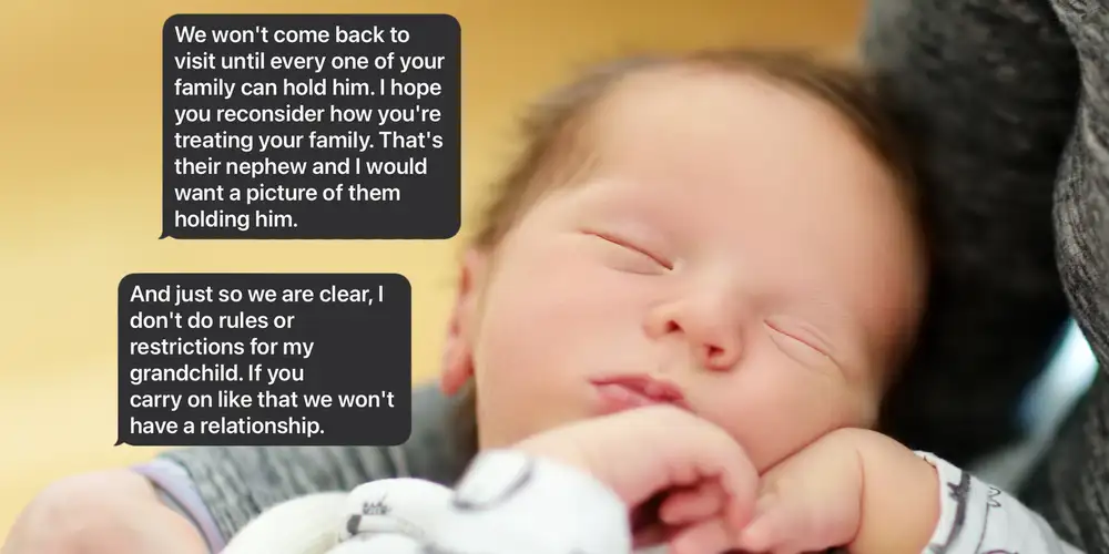“I don’t do rules or restrictions for my grandchild”: Boomer mom threatens to cut off her son over boundaries around his newborn baby