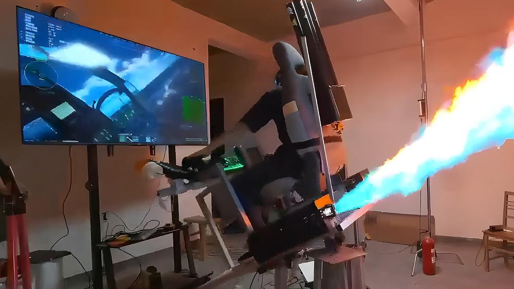 DIY builder goes viral for wild fighter jet gaming cockpit