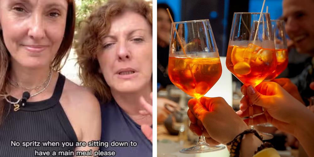 “I’ll do what I want”: Italians say spritz is only for before dinner, not during, and Americans are getting pissy
