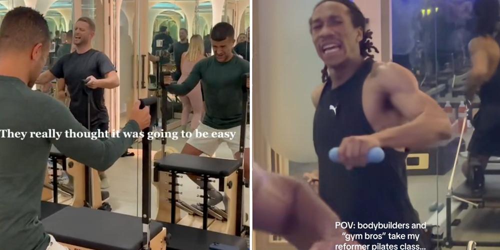 “FIGHTING for their LIVES”: Videos of gym bros trembling through pilates and questioning everything are going viral