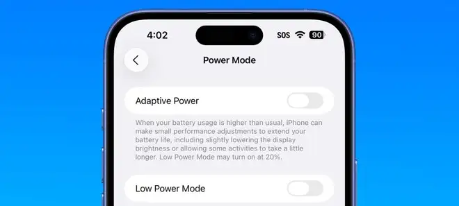 iOS 26, arriva Potenza adattiva: risparmio energetico 