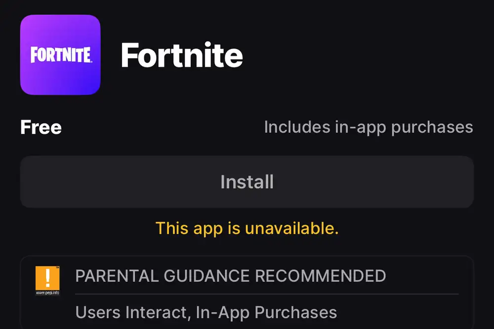 Apple blocks Fortnite’s App Store return as downloads fail in Europe