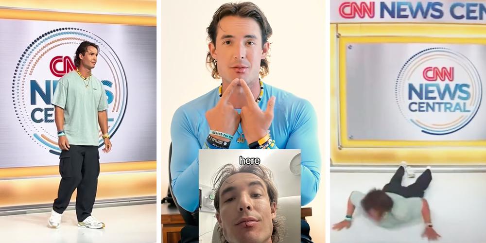 “They say all press is good press…”: Man who ate the floor during failed backflip on CNN gives update on TikTok
