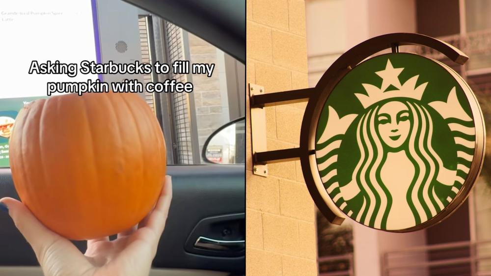 TikTokers spark chaos asking Starbucks to serve drinks in real pumpkins