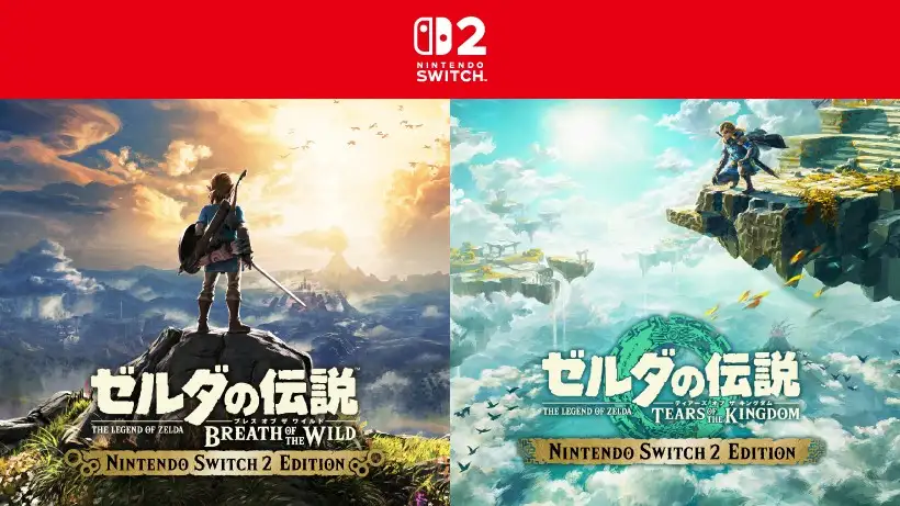 『ゼルダの伝説 ブレス オブ ザ ワイルド』と『ゼルダの伝説 ティアーズ オブ ザ キングダム』のNintendo Switch 2 Editionが登場。スマートフォンのゲーム連携コンテンツ「ZELDA NOTES」に対応。