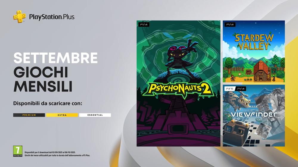 PS Plus Essential, annunciati i giochi gratis per PS5 e PS4 di settembre 2025