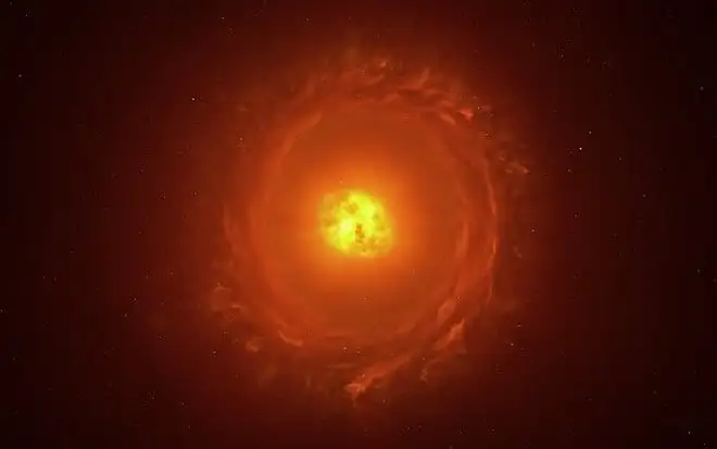 Osservata una giovane stella dal ritmo di crescita vertiginoso