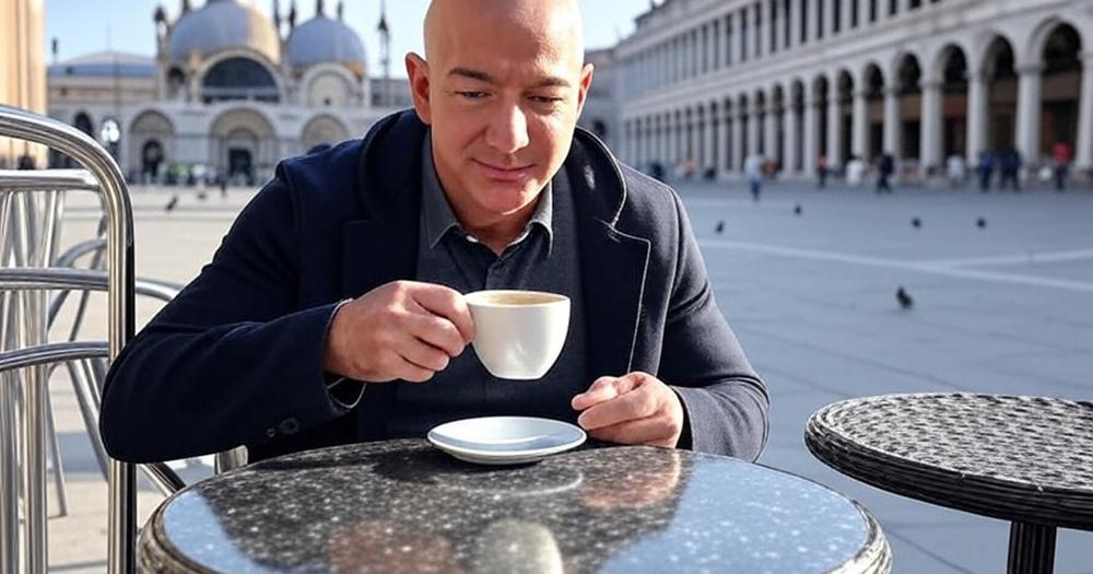 Bezos prende un caffè in piazza San Marco e si ritrova solo ottavo uomo più ricco del mondo