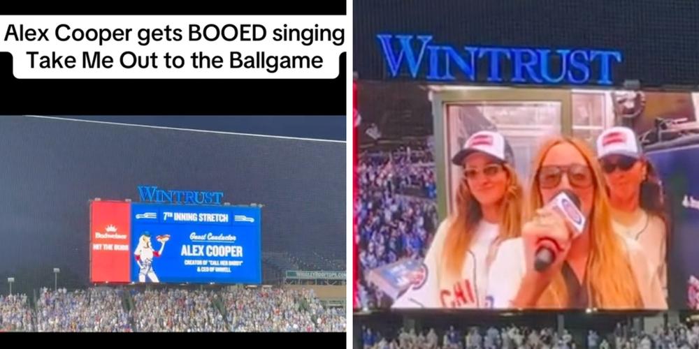 “It was horrible”: Alex Cooper gets booed off the mic at Wrigley after off-key performance
