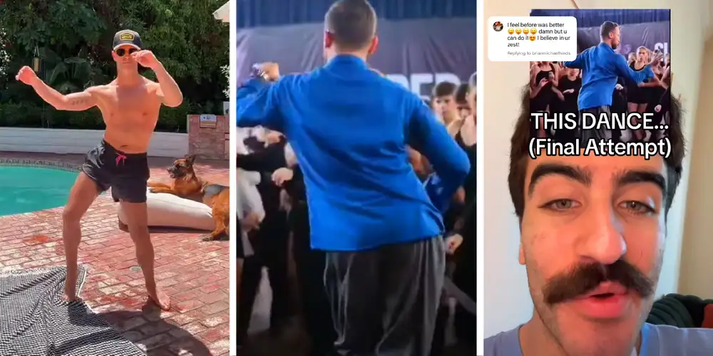 Everyone is obsessed with the “Blue Shirt Dance Guy” and doing “The Whisk”