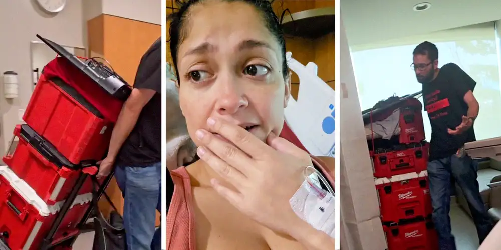 People slammed “Xbox husband” for  wheeling console and TV into labor ward. His wife clapped back