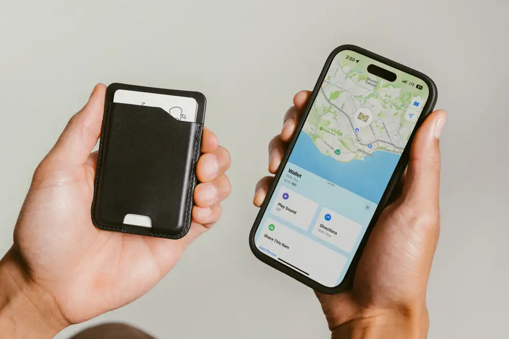 Nomad’s minimalist MagSafe wallet has a tracking card built in