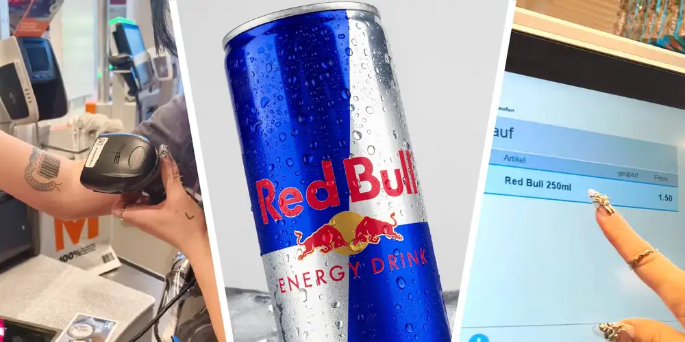 Woman gets Red Bull barcode tattooed on her arm—it actually scans at the register