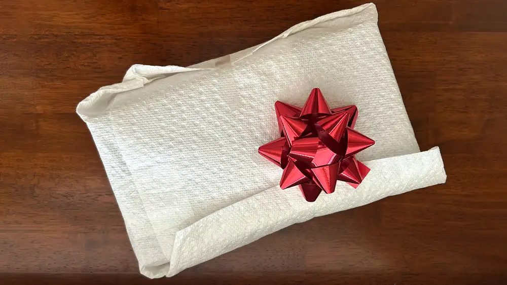 Father’s Day Gift Wrapped In Paper Towel