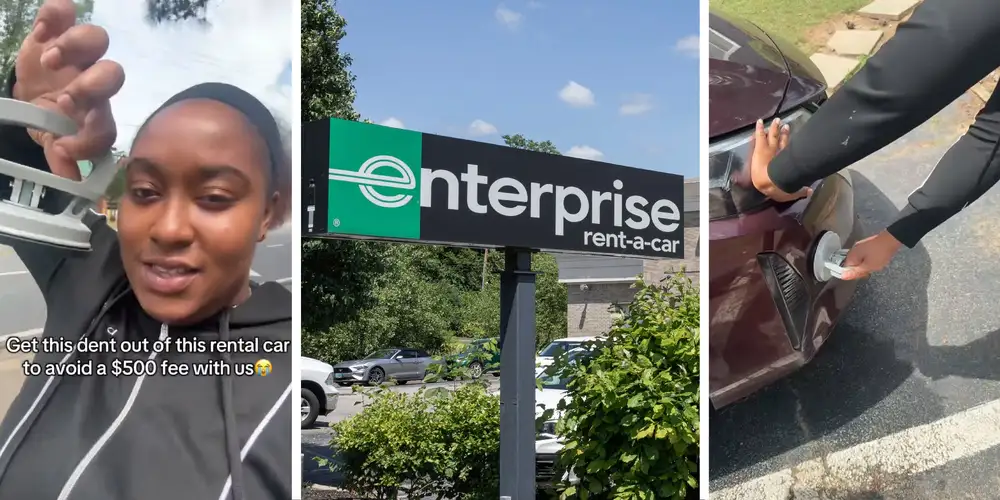 “The people at Enterprise was genuinely impressed”: Enterprise customer dents rental. She goes to AutoZone, Dollar Tree to avoid $500 fee