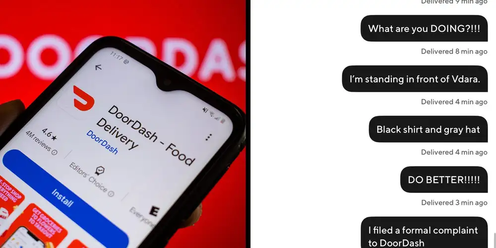 “You’re a very unkind person”: Customer posts his own meltdown at a DoorDash driver, and it backfires in a huge way