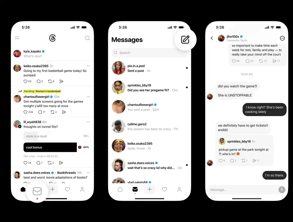 Threads now has DMs
