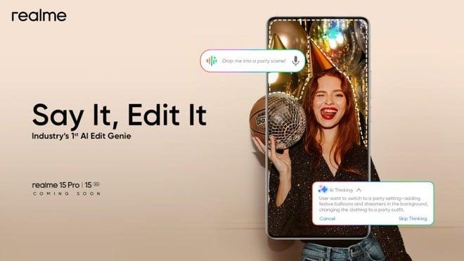 Realme 15 Pro 5G si mostra in un nuovo render: design rinnovato e tante funzioni AI