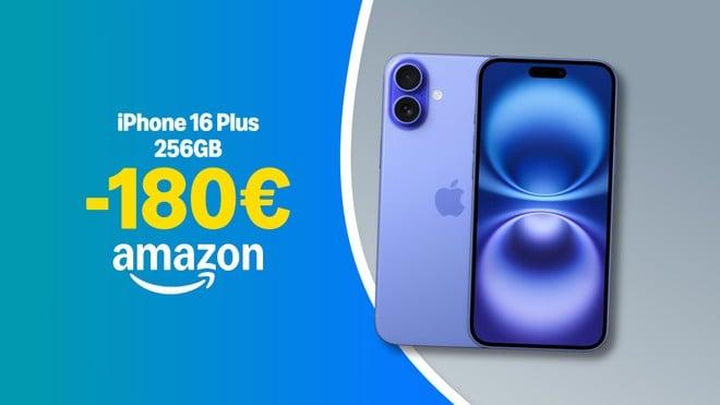 iPhone 16 Plus: lo smartphone da 6,7'' con AI è in offerta su Amazon