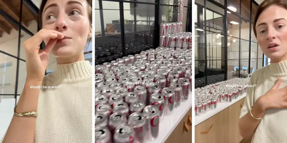 “Should I be scared?”: Woman collects her boss’ empty Diet Coke cans for a month, is shocked by the results