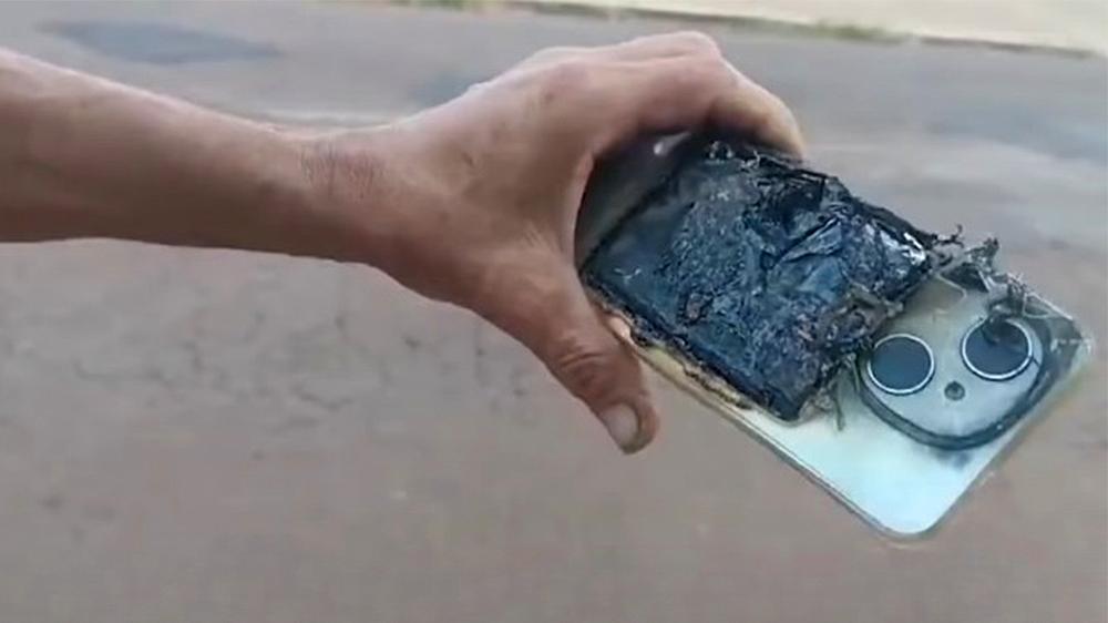 Man saved from dog attack after new phone explodes in his pocket