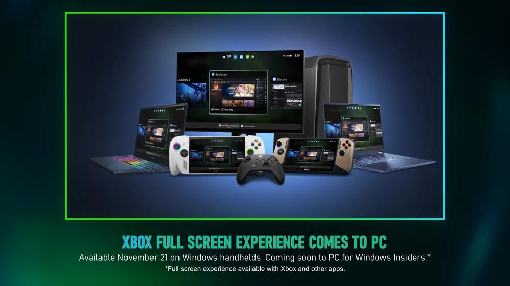 Windows handhelds are getting the new Xbox Full Screen Experience tomorrow