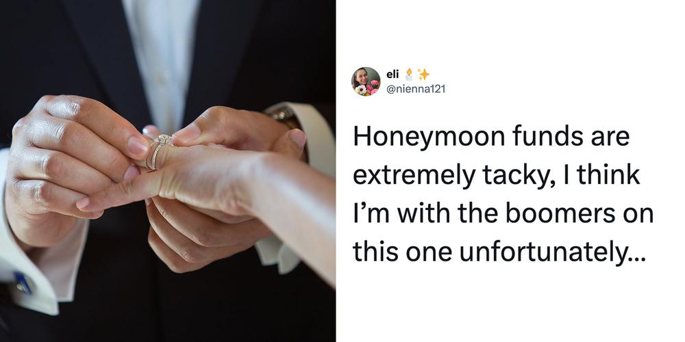 Is asking for honeymoon funds instead of a gift registry tacky? Millennials and boomers are having a heated debate