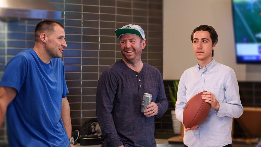 Guy At Super Bowl Party Brought Football For Some Reason