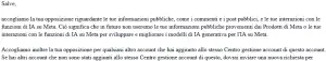 Meta e uso dell’AI