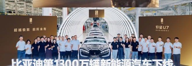 BYD corre e taglia nuovi traguardi: prodotte 13 milioni di auto NEV