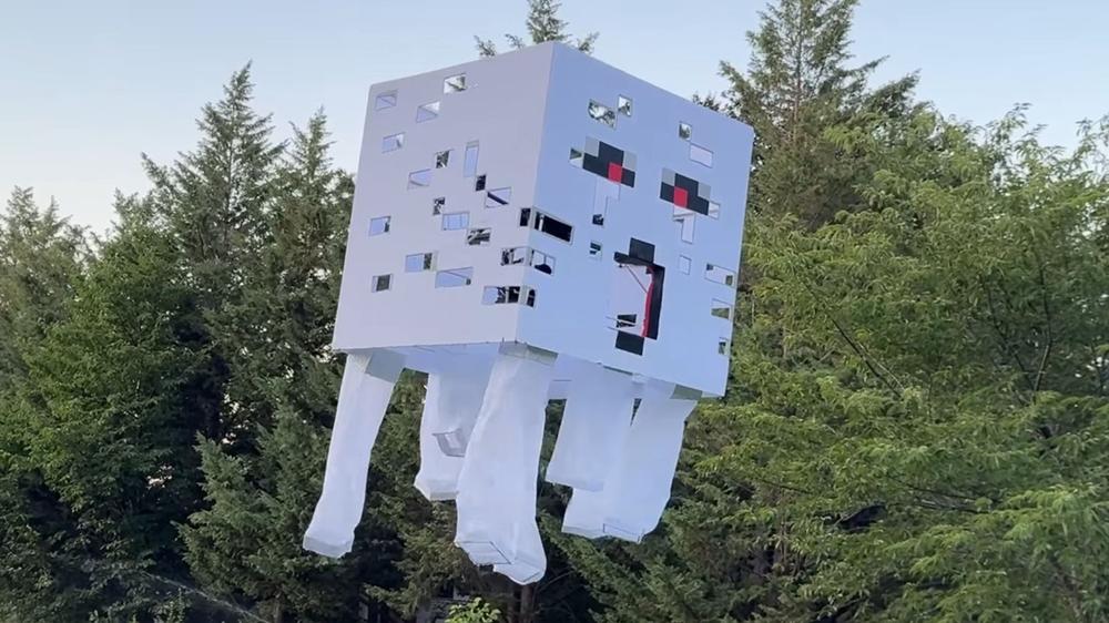 YouTuber creates real-life Minecraft Ghast that actually shoots fireballs