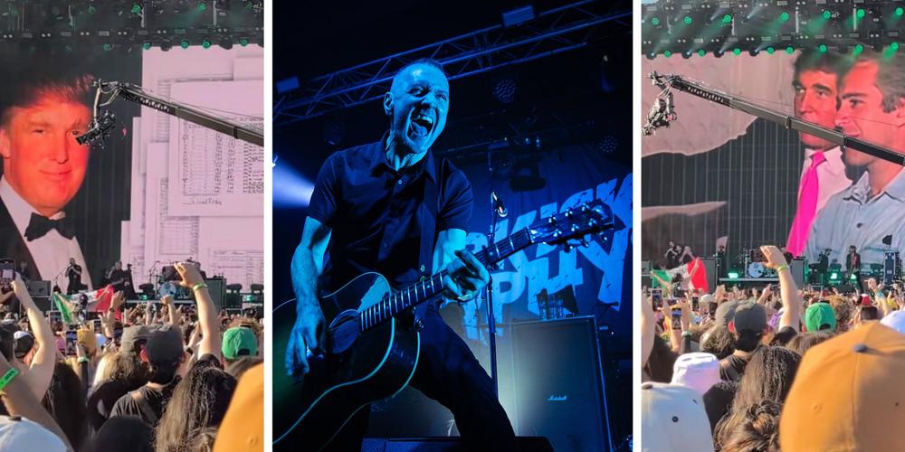Punk band Dropkick Murphys torch Trump with scathing Epstein montage at Warped Tour