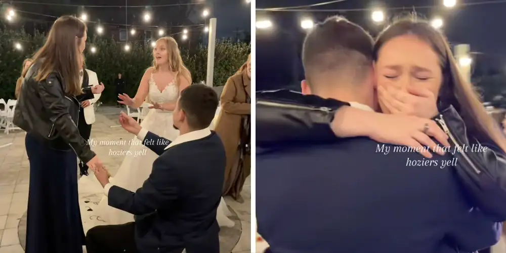 “You just don’t do that”: Couple criticized for getting engaged at a friend’s wedding