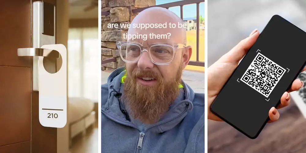 “Am I missing something here?”: Man goes to his hotel room. Then he spots a QR code asking him for a tip