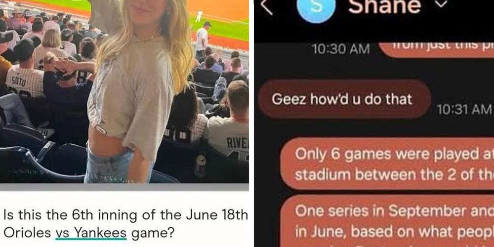 “This would work on me”: Man nails baseball photo location down to the inning on Hinge—smooth or creepy?
