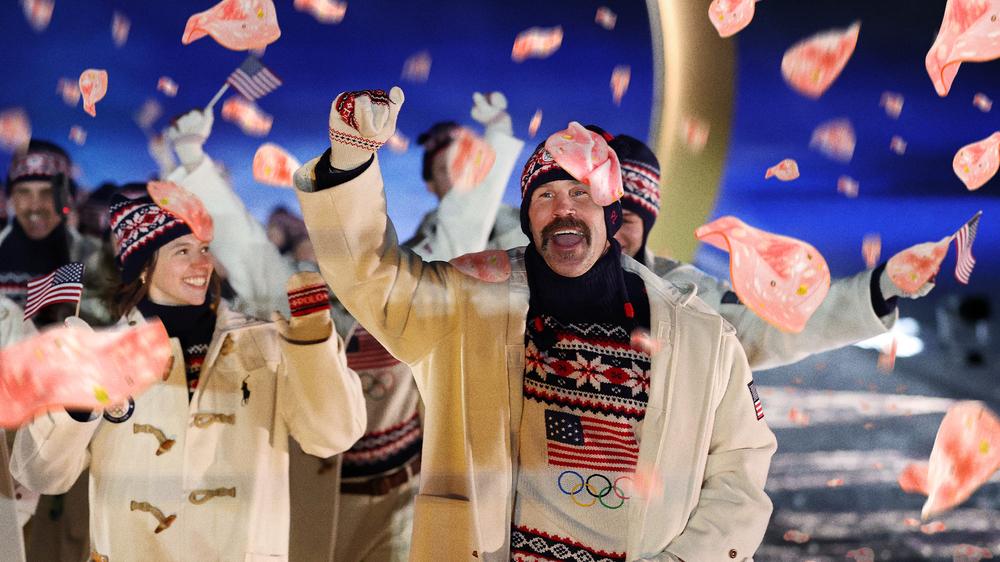 Olympians Showered With Mortadella Confetti During Milan Closing Ceremonies