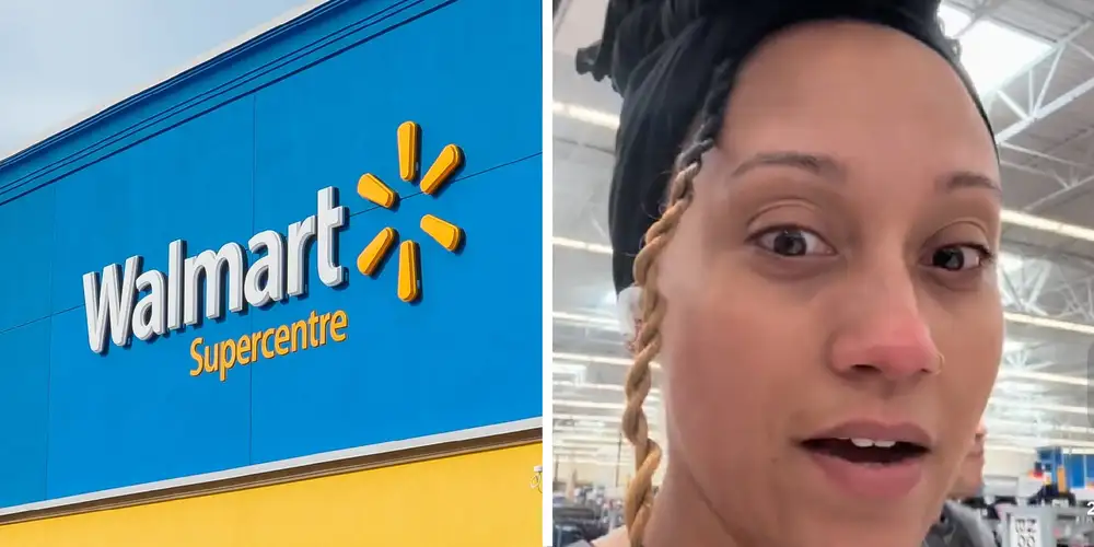 Woman gets sample at Walmart, starts choking on it. No one comes to help her
