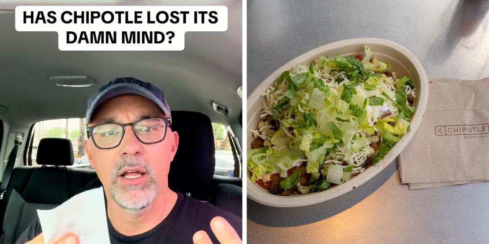 “Am I crazy here?”: Dad stunned after 2 Chipotle bowls cost him $52