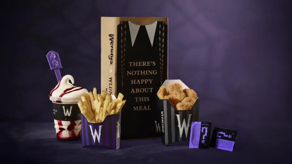 Wendy’s drops goth ‘Meal of Misfortune’ & $10K mobile game for Wednesday Season 2