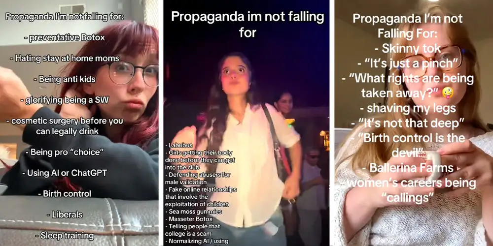 New meme has everyone sharing the “propaganda I’m not falling for”—17 of the best callouts