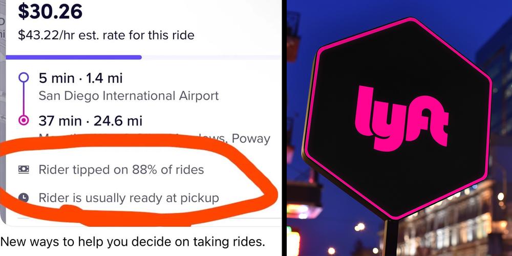 People are freaking out now that Lyft drivers can see how often they tip before picking them up: “Sounds like a good reason to not use Lyft”