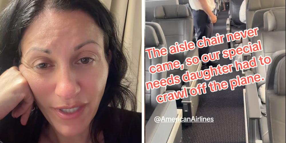 “So unacceptable”: American Airlines passenger forced to crawl off plane after wheelchair never arrives