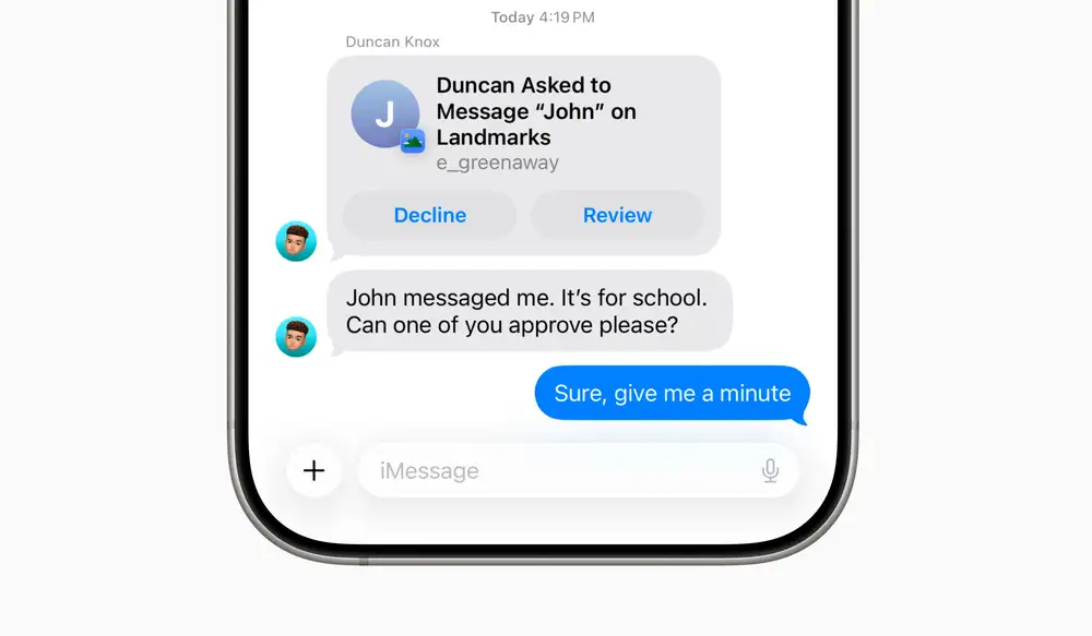 Apple’s updated parental controls will require kids to get permission to text new numbers